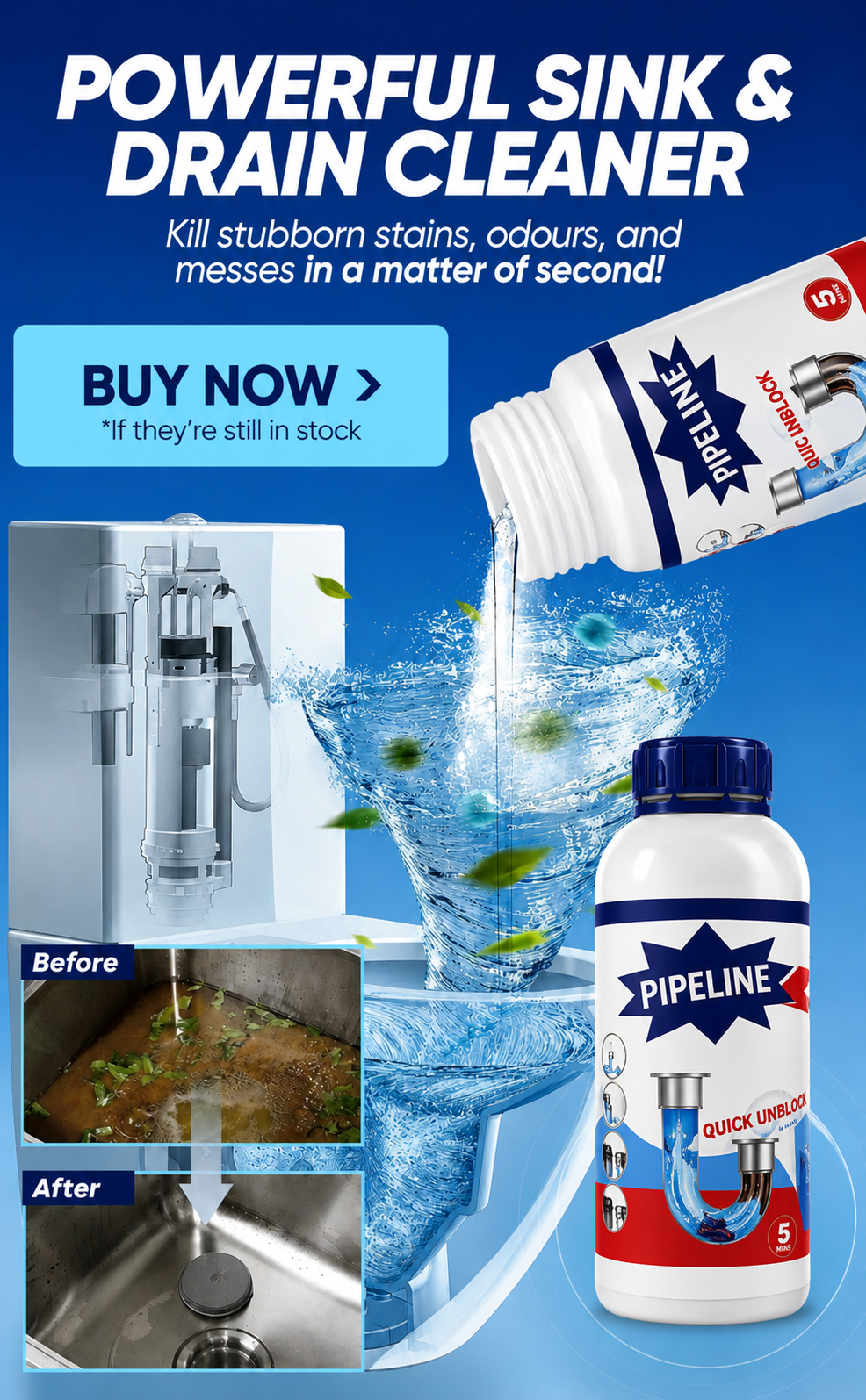 Powerful Sink & Drain Cleaner - Buy 1 Get 3 Free